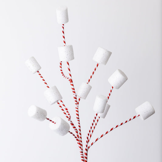 32" White Red Marshmallow Spray