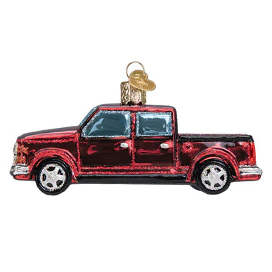 Pickup Truck Glass Ornament
