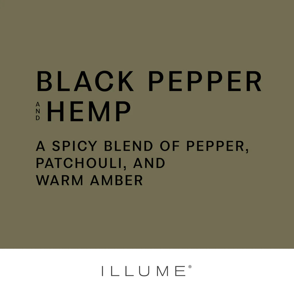 Black Pepper and Hemp Lidded Jar Candle - Illume