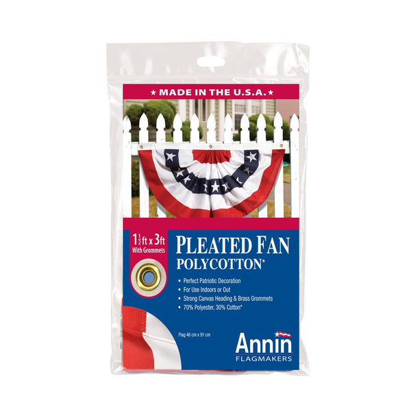 American Pleated Fan 18X36 Inch Everwear R/W/B