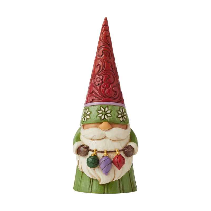 Holiday Gnome Holding Ornaments