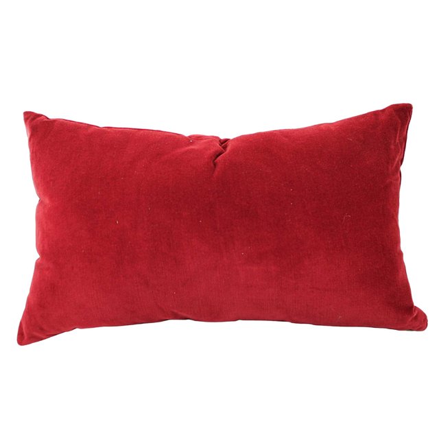 Christmas Merry Ruby Velvet Pillow