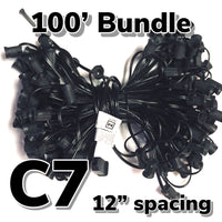 12" Spacing 100' Long C7 Cord