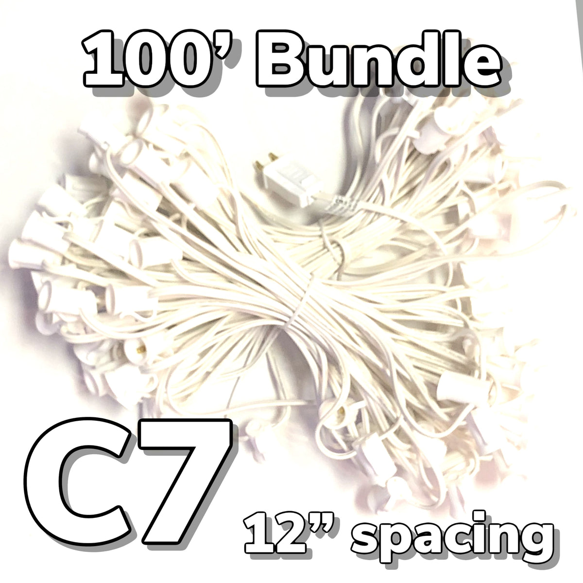12" Spacing 100' Long C7 Cord