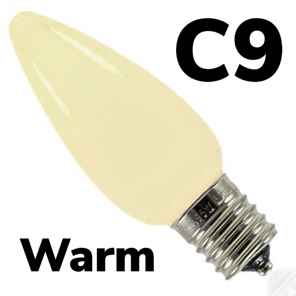 C9 LED Smooth Opaque Bulb