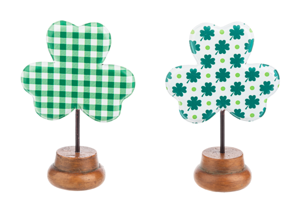 Shamrock Metal Sign on Stand Assorted