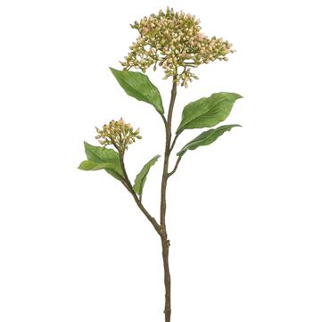 20" Pink Green Dogwood Seed Spray