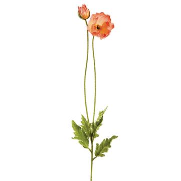 31" Coral Poppy Spray