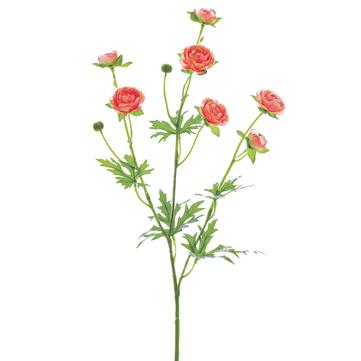 22"  Mini Ranunculus Spray in Peach