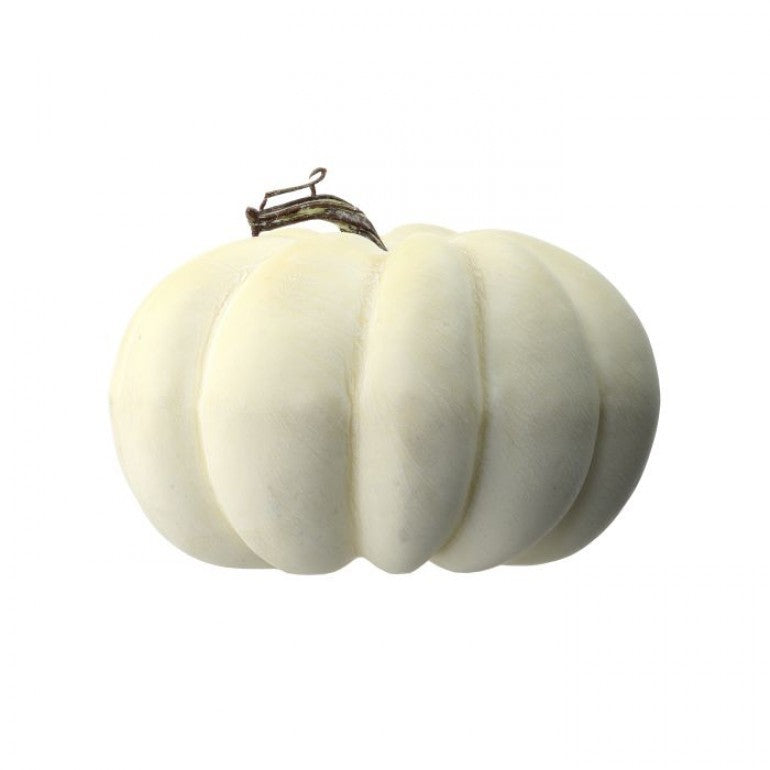 8" Cream Pumpkin with Stem