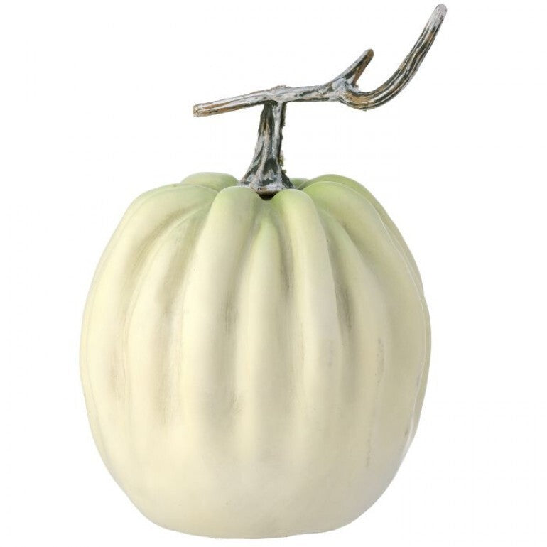 10" Cream Pumpkin Hybrid Pumpkin with Stem