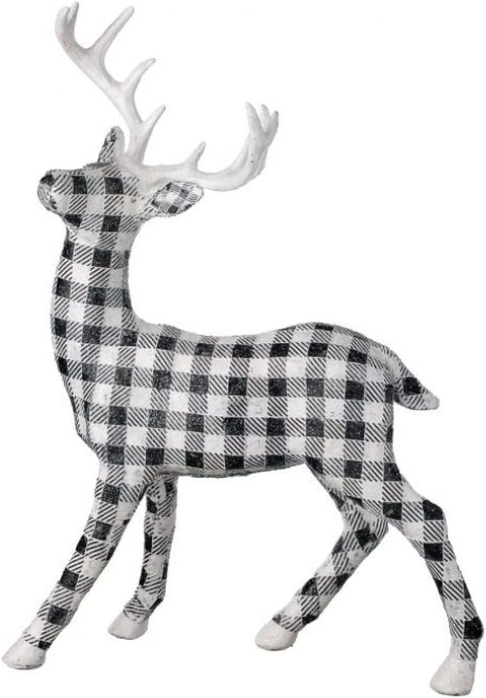 Deer Country Check Standing 13" Black/White