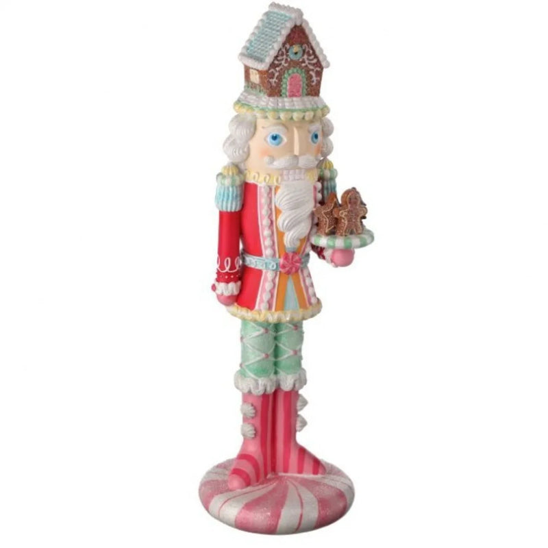 18" Peppermint Nutcracker with Cake Candy