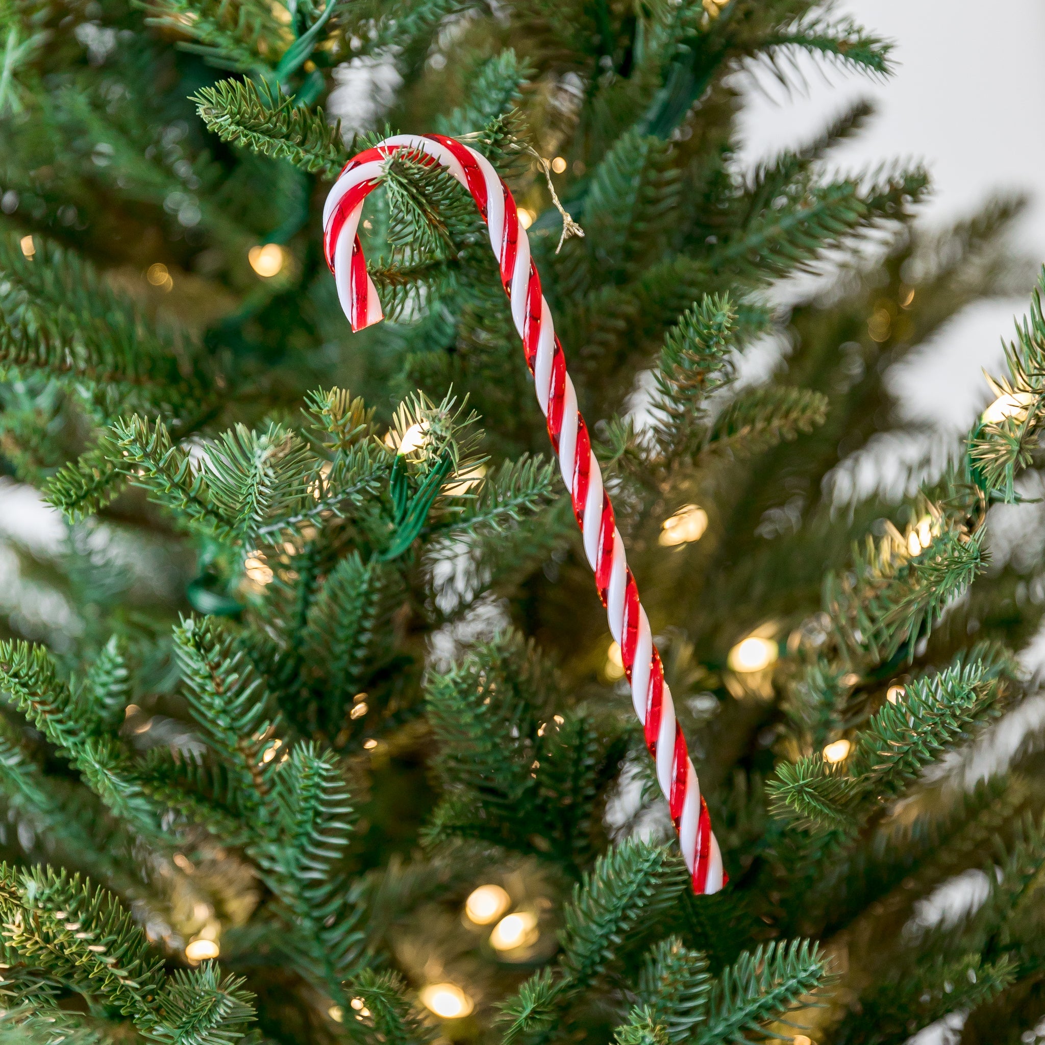 Modern Display Candycane Ornament