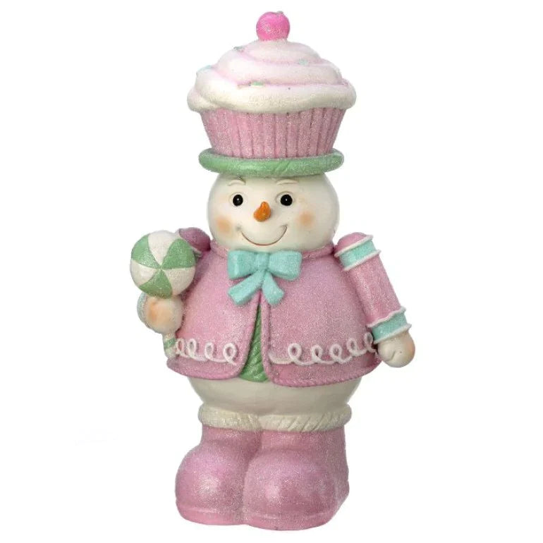 Snowman with Cupcake Hat 12" Nutcracker