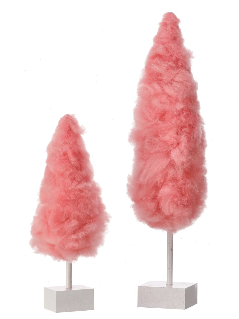 Pink Cotton Candy Tabletop Trees 2ct