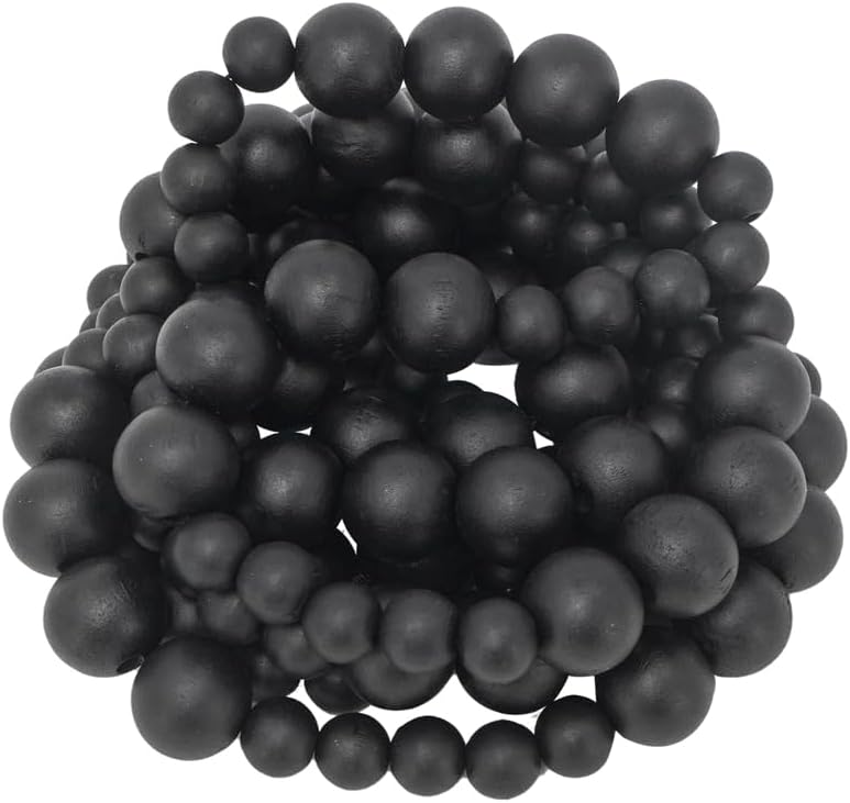 Natural Black Wood Beads Garland