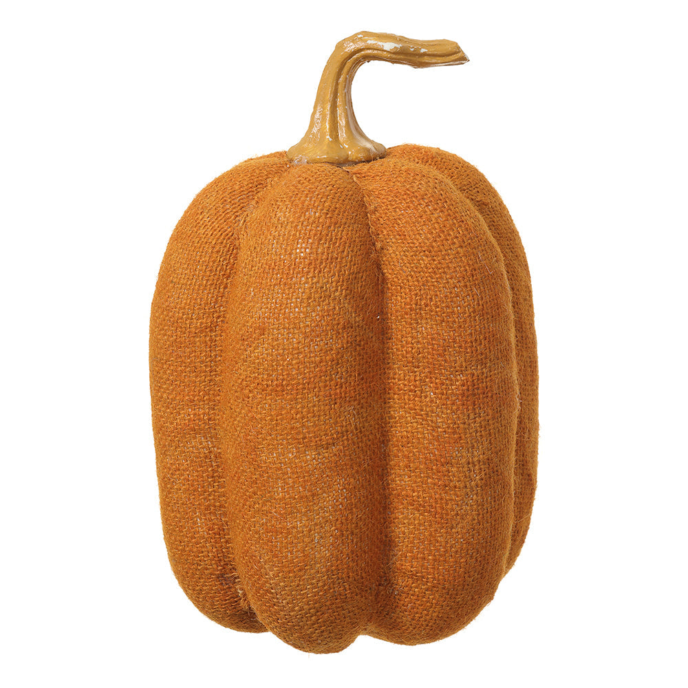 11" Linen Jute Orange Pumpkin