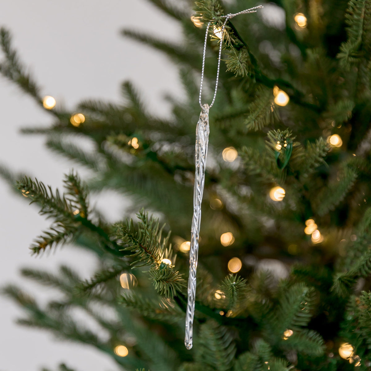 5" Icicles Glass Ornament 24ct/box