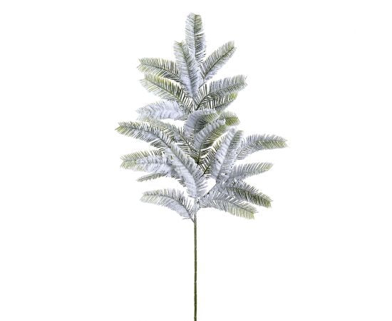 25" Snowed Artificial Pine Stem - Green/Snow