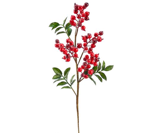 24" Red Berry Christmas Spray in Red
