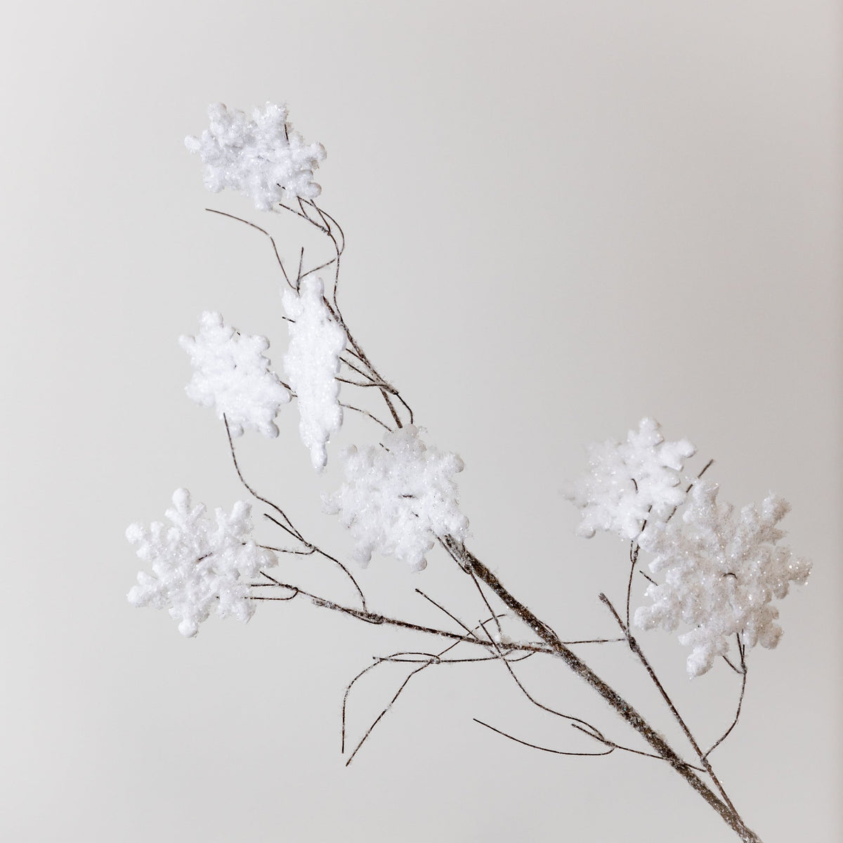 33" White Snowflake Branch