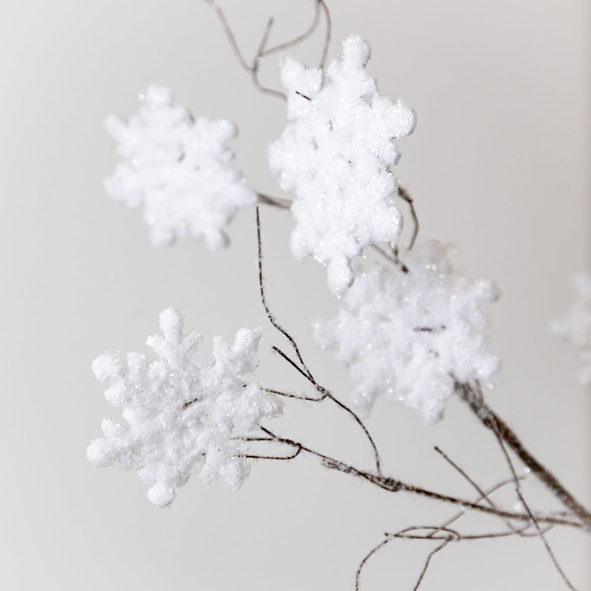 33" White Snowflake Branch