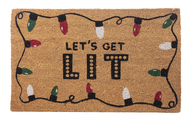 Lets Get Lit Coir Doormat