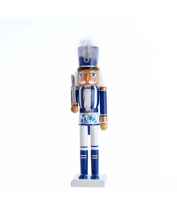 Blue White 15" Nutcracker